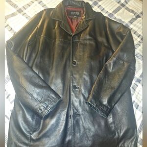 100% Leather Jacket coat Wilson leather,Plus size insultation jacket 3XLT size